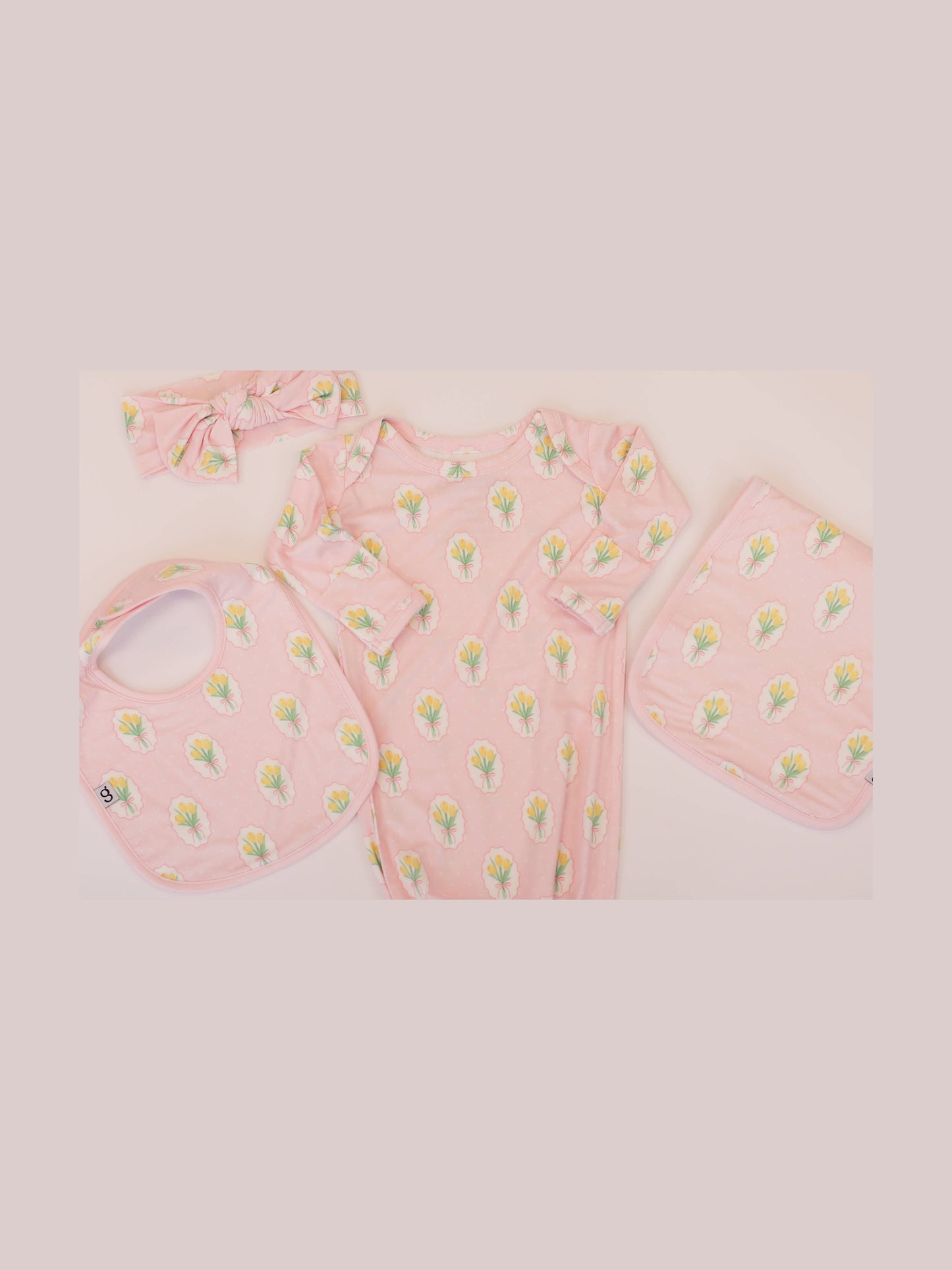Burp Cloth Set - Fancy Tulips