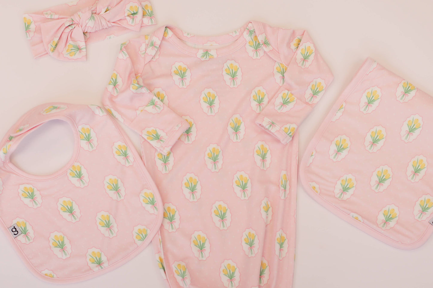 Burp Cloth Set - Fancy Tulips