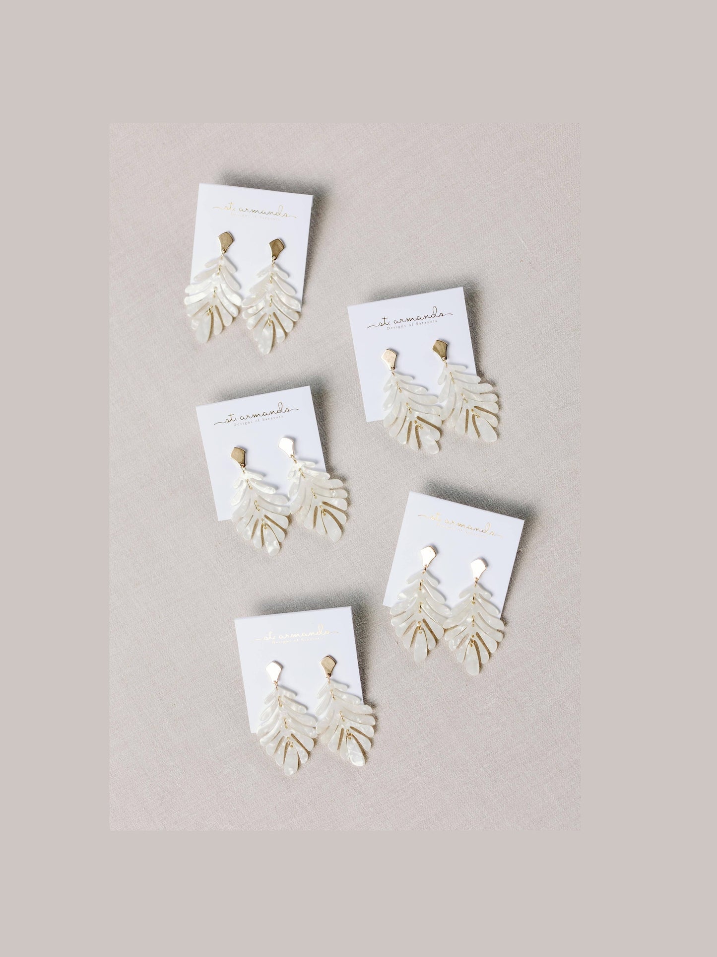White Petite Palm Drops