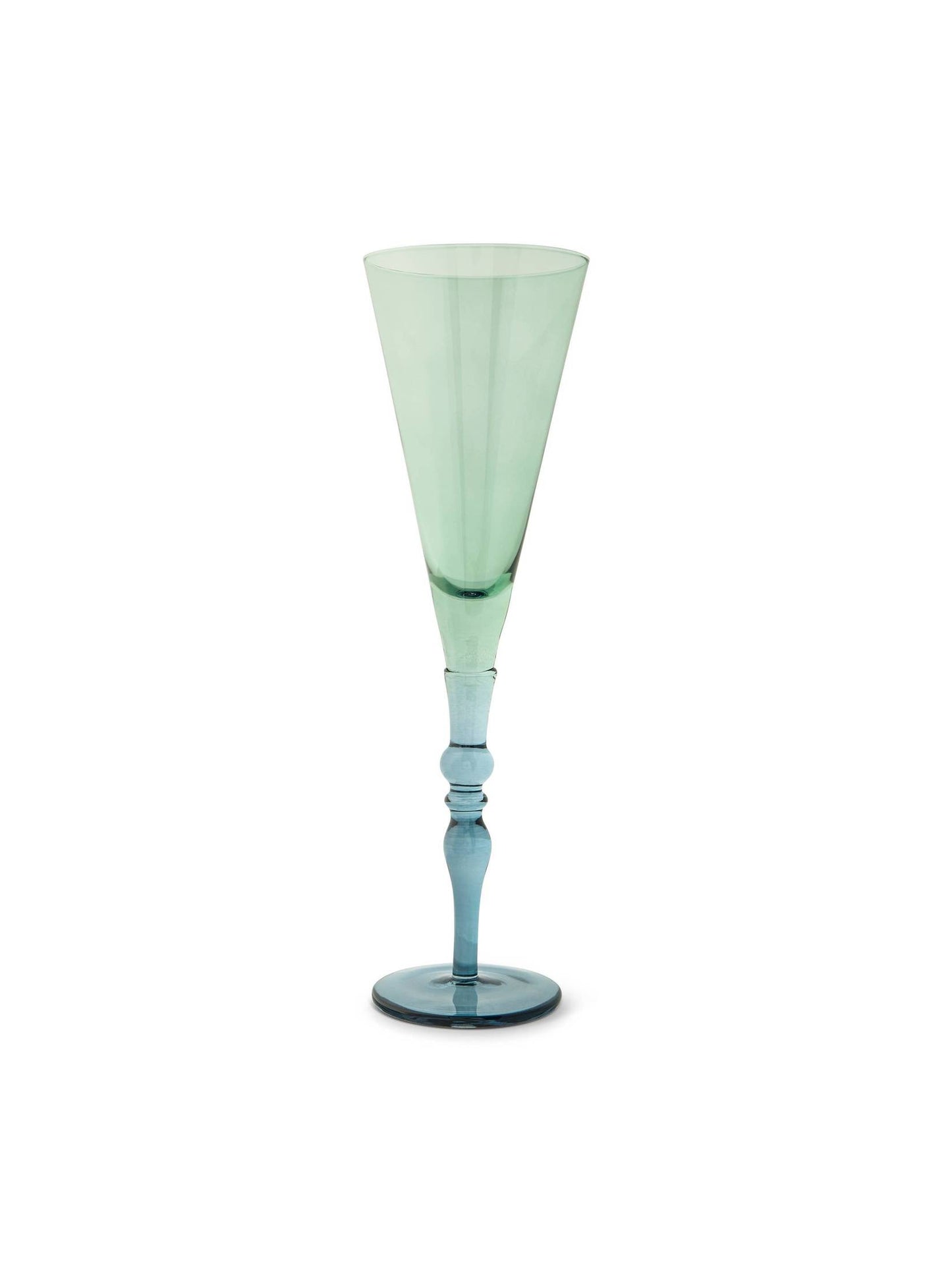 10oz Vienna Flute - Green and Blue