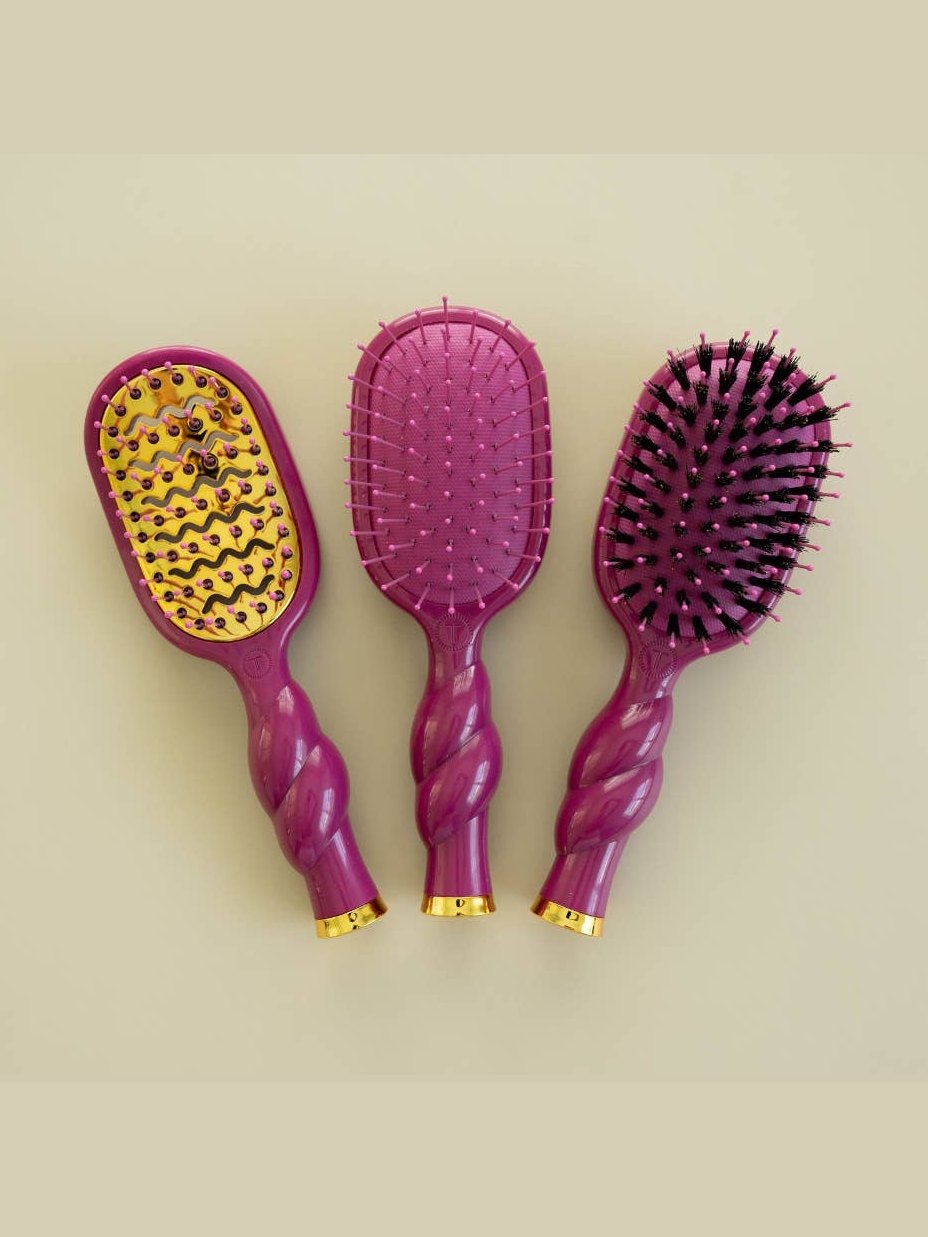 Mini Detangler Hair Brush for Medium Hair - Mulberry