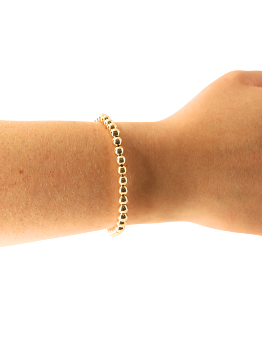 5MM Gold Beaded Bracelet