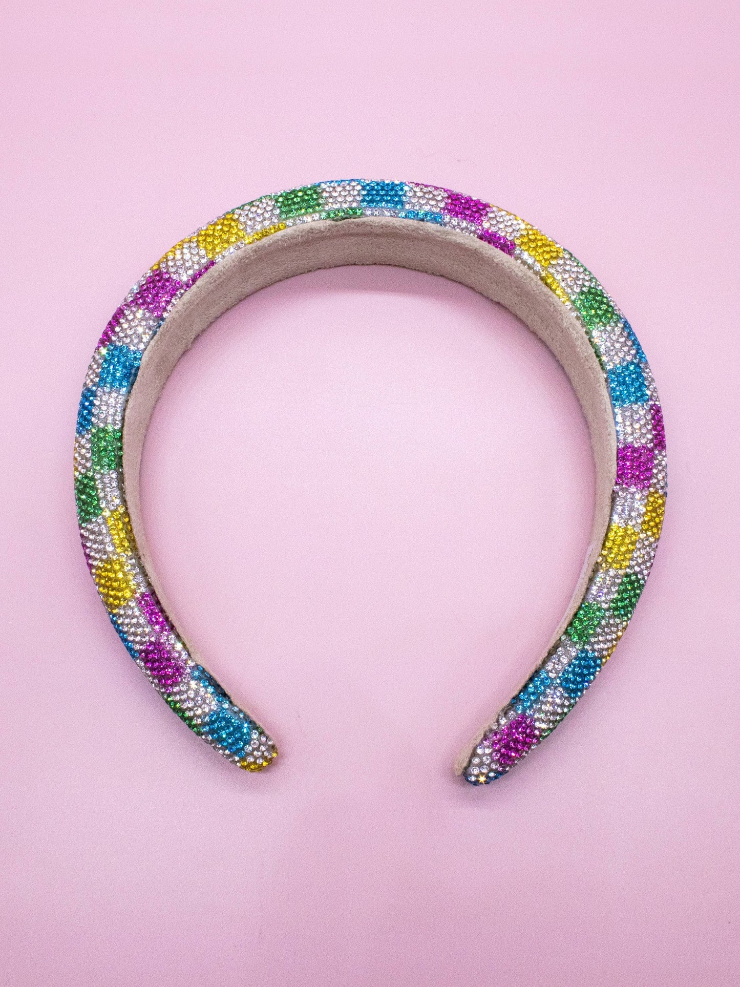 Rhinestone Checkerboard Headband