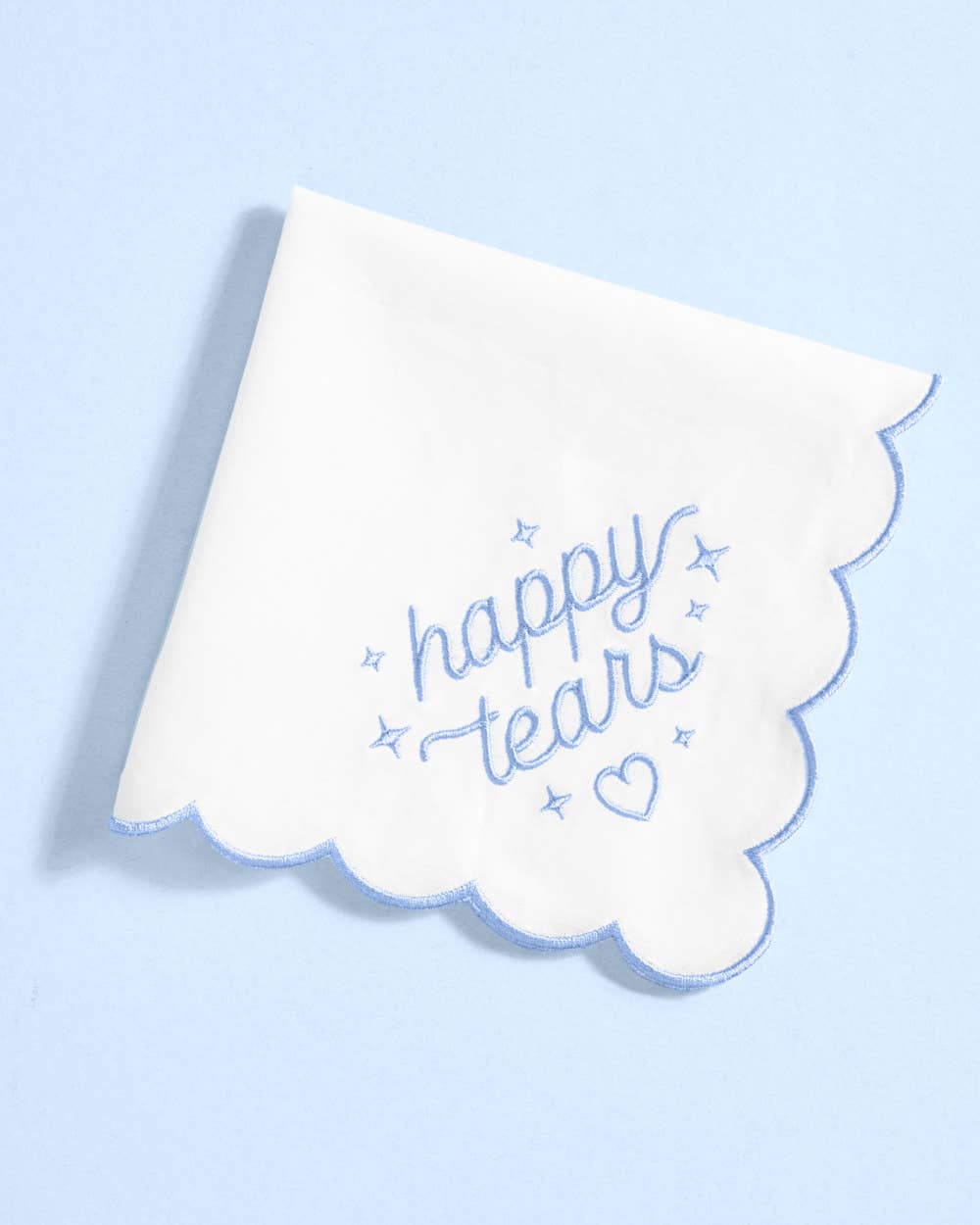 Embroidered Happy Tears Handkerchief