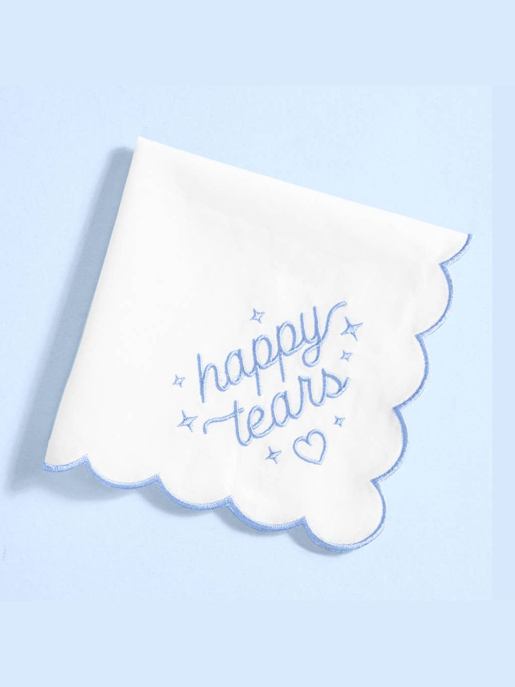 Embroidered Happy Tears Handkerchief