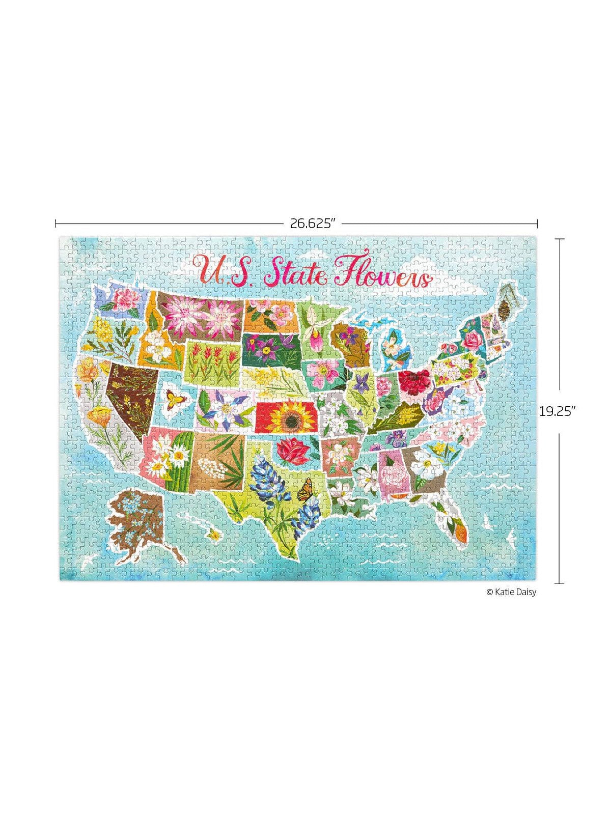 U.S. State Flowers 1000 Piece Puzzle