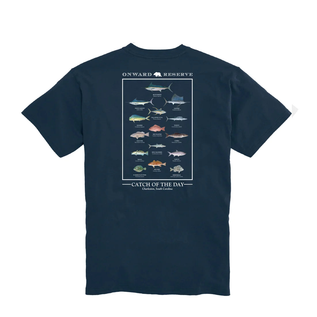 Coastal Fish Tee - Dark Denim