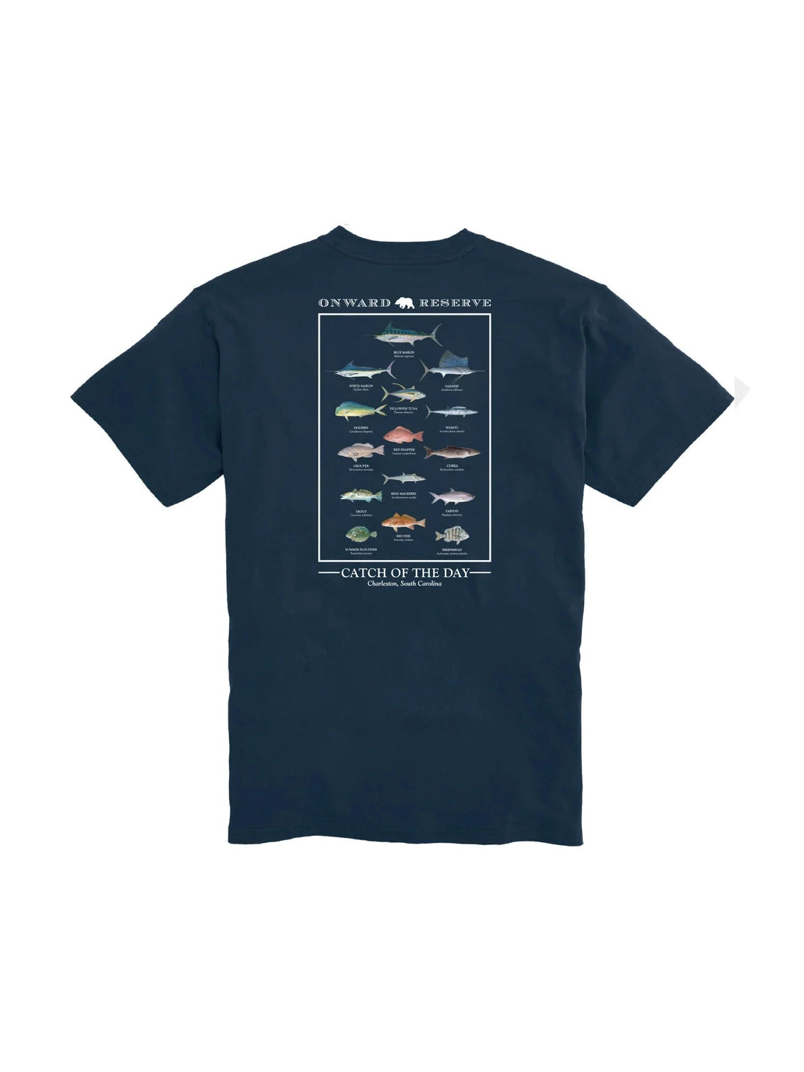 Coastal Fish Tee - Dark Denim
