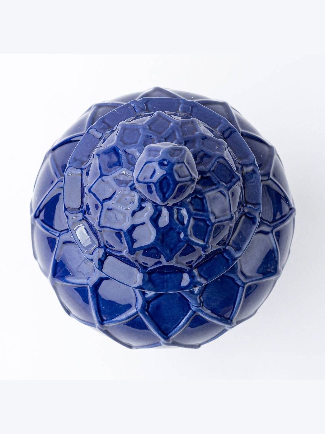 Navy Textured Ginger Jar - Extra Large