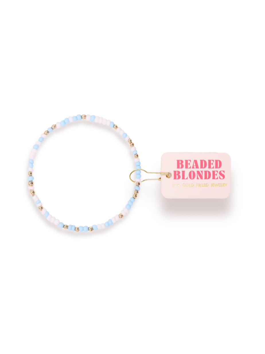 Powder Blue & Luster White Sprinkle Bracelet