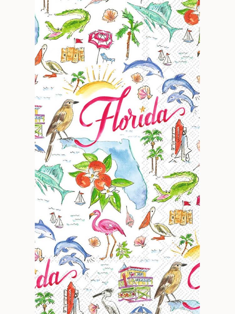 Paper Guest Towels 16 count Florida FL State Collection