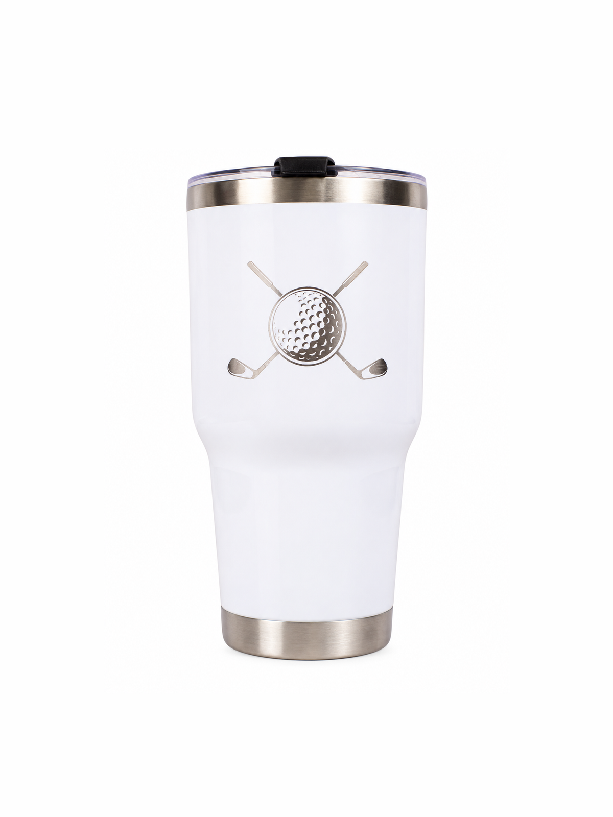 Golf Etched Tumbler White/Silver 30oz