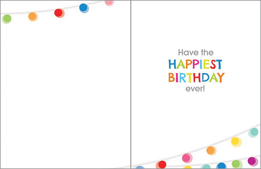 Birthday Card - Happy Happy Lights