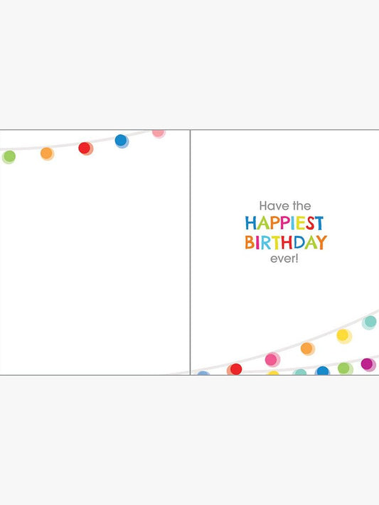 Birthday Card - Happy Happy Lights