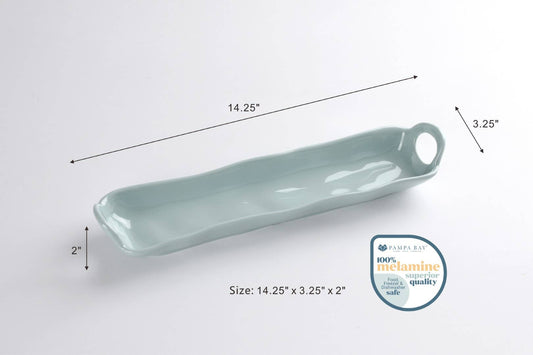 Melamine Cracker Tray - Aqua