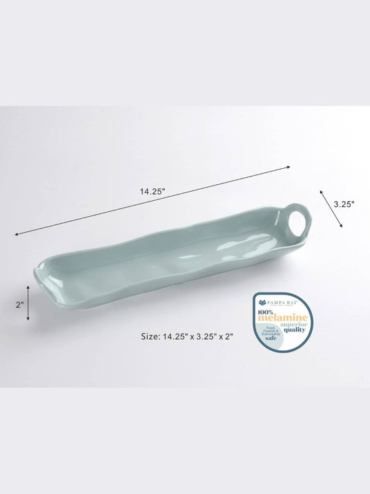 Melamine Cracker Tray - Aqua