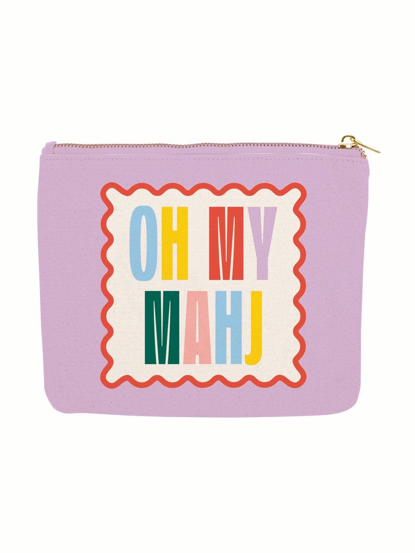 Mahjong Zipper Canvas Pouch | Oh My Mahj
