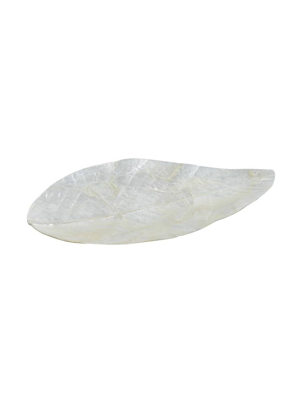 Capiz Shell Mini Leaf Plate 7x4"