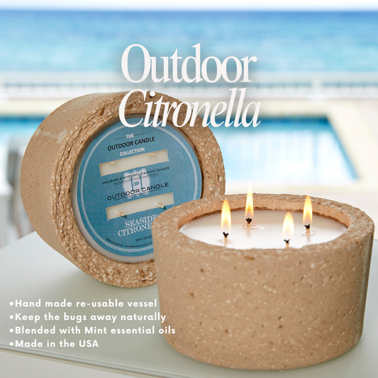 Citronella Seaside Outdoor Concrete Candle 32oz.
