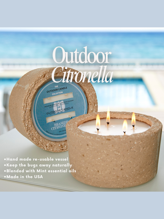 Citronella Seaside Outdoor Concrete Candle 32oz.