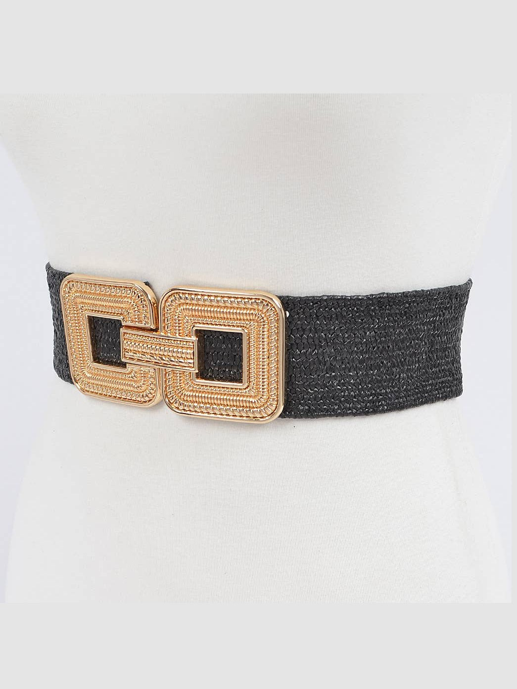 Metal Buckle Stretch Belt