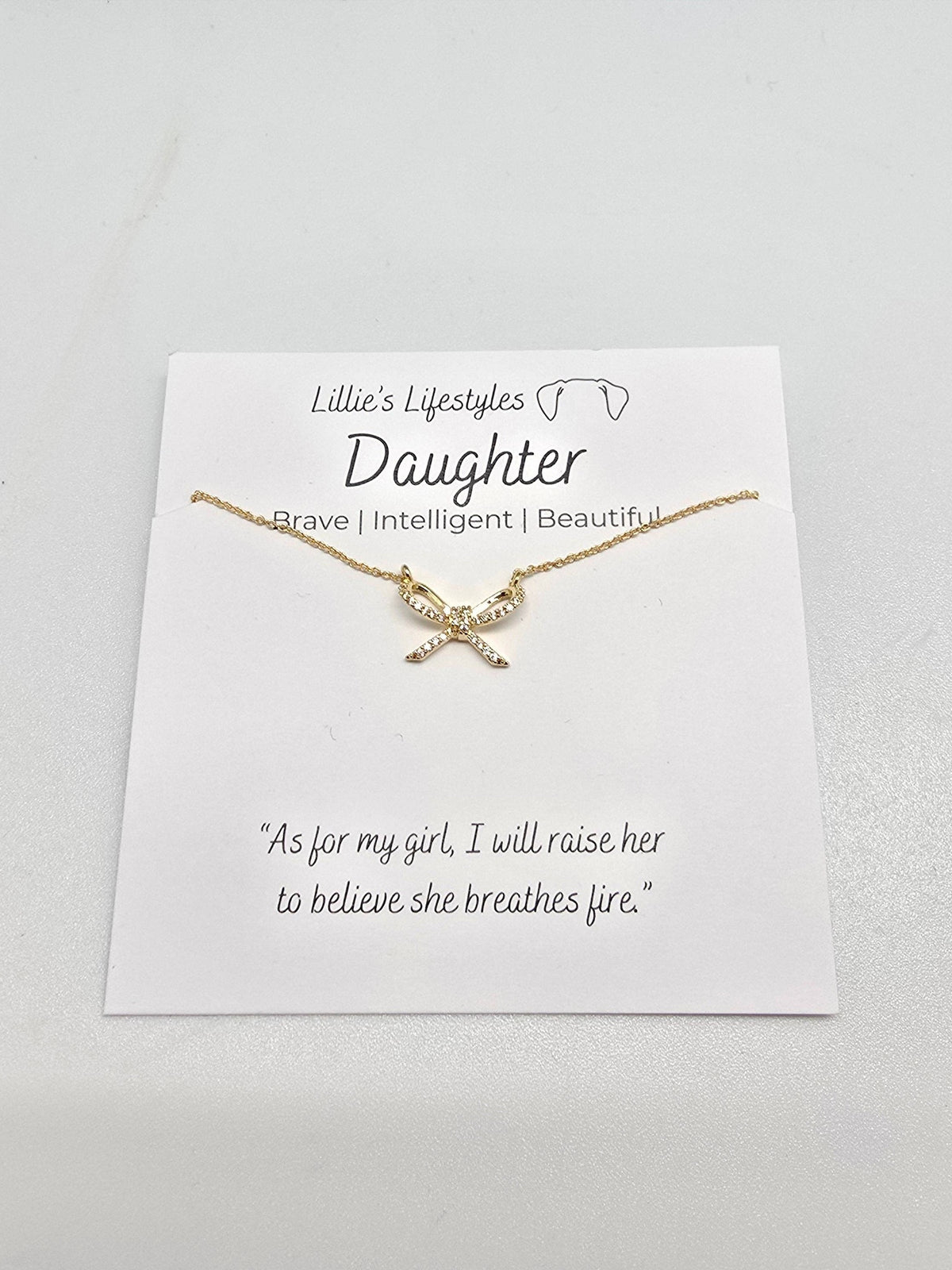 Daughter Bow Necklace