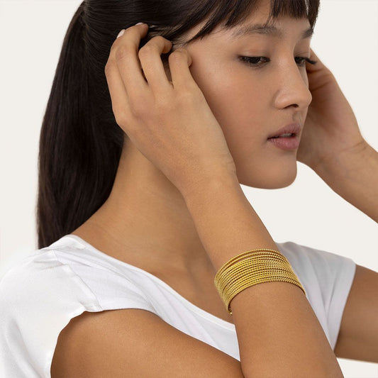 Wavy Lines Cuff Bracelet