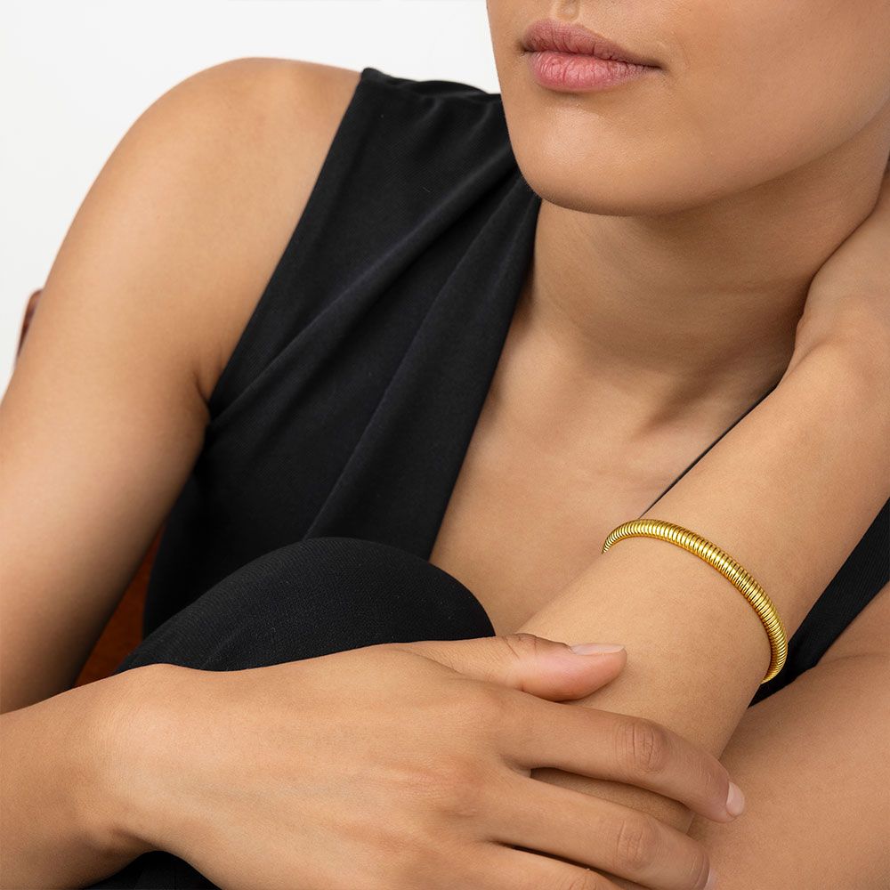 Rounded Snake Bracelet Open