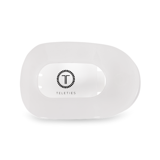 Coconut White Large Flat Round Clip