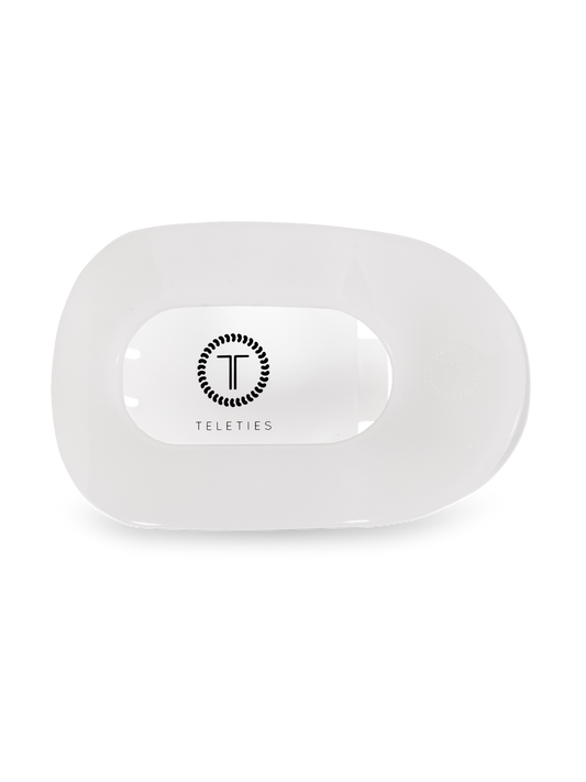 Coconut White Large Flat Round Clip