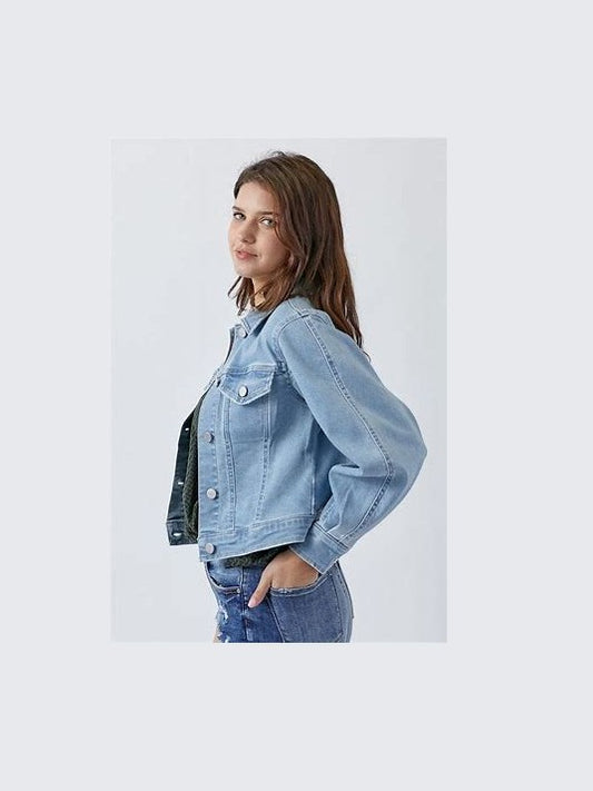 Balloon Sleeve Denim Jacket