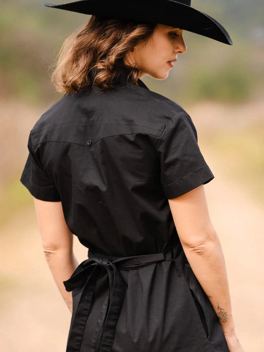 Tejas Guayabera Dress - Diablo Plata