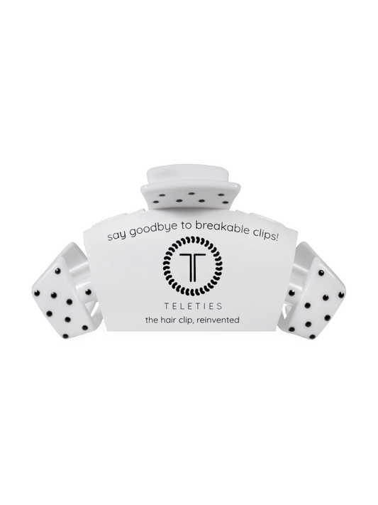 Classic White Polka Dot Party Medium Claw Clip