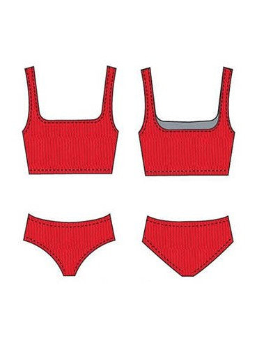 Girls Crinkle Two Piece tankini