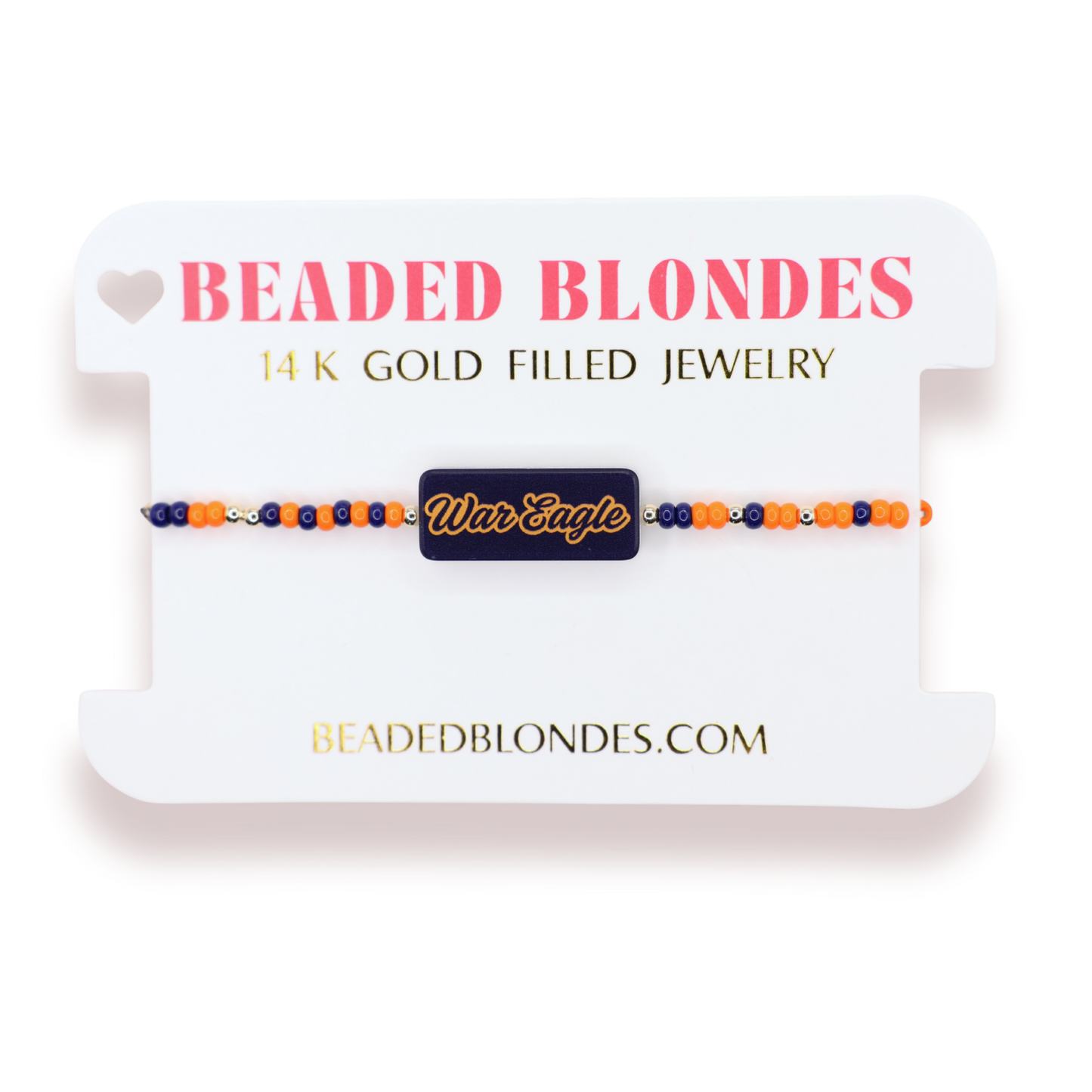 War Eagle Block Bracelet on Color