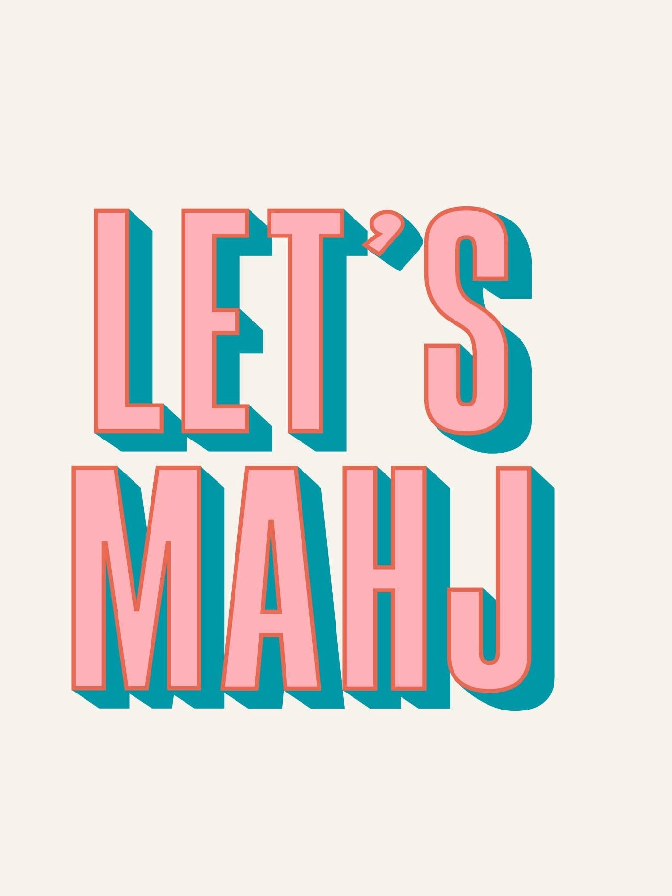 Mahjong Cocktail Funny Napkin | Let's Mahj