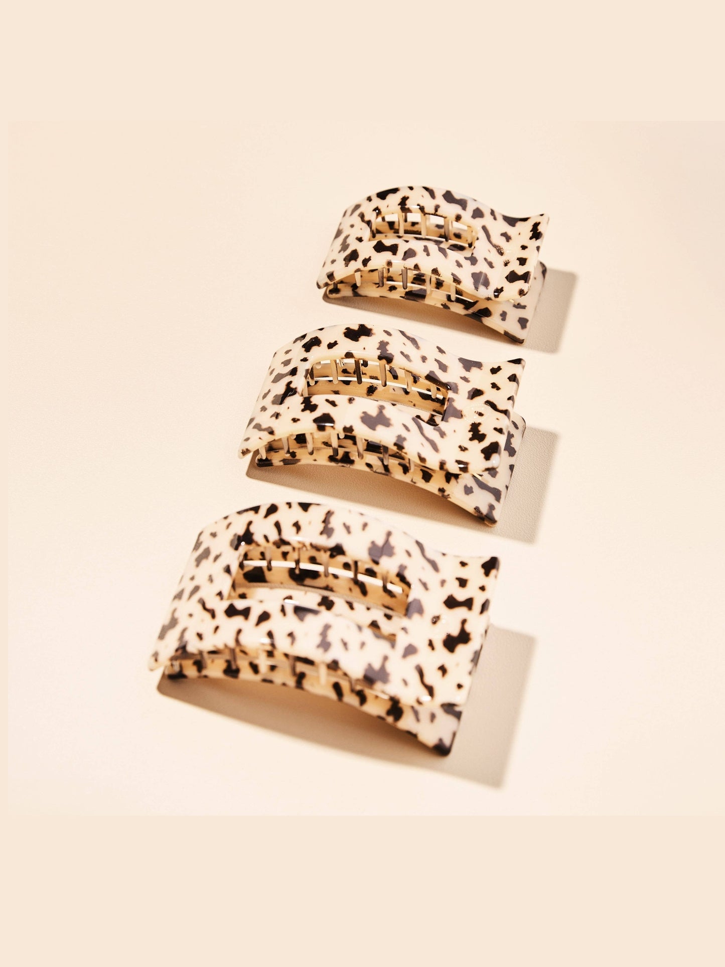 Flat Rectangle Hair Clip | Small | Blonde Tortoise