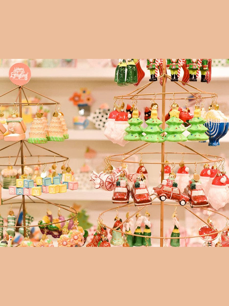 Summer Car Glass Shaped Ornament
