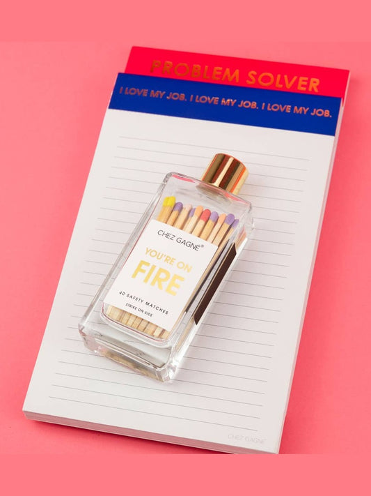 You're on Fire - Glass Bottle Safety Matches - Rainbow/Multi