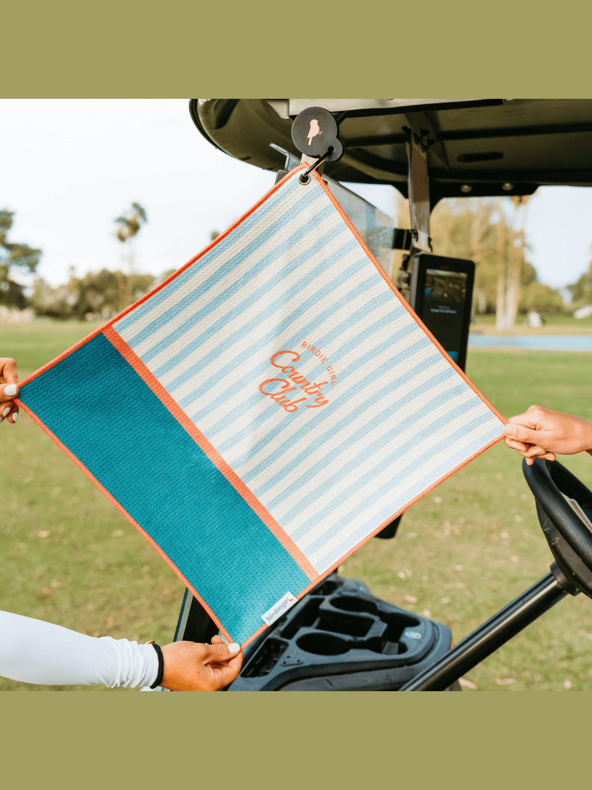 Birdie Girl Country Club Magnetic Golf Towel