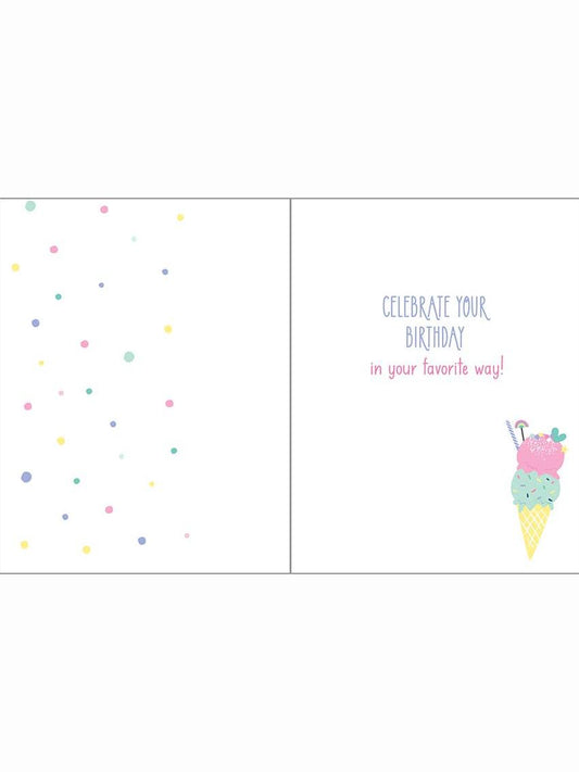 Birthday Greeting Card - Sweet Ice Cream