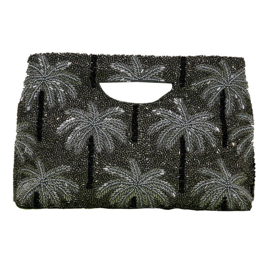 Palm Trees in Pewter Cut Out Clutch