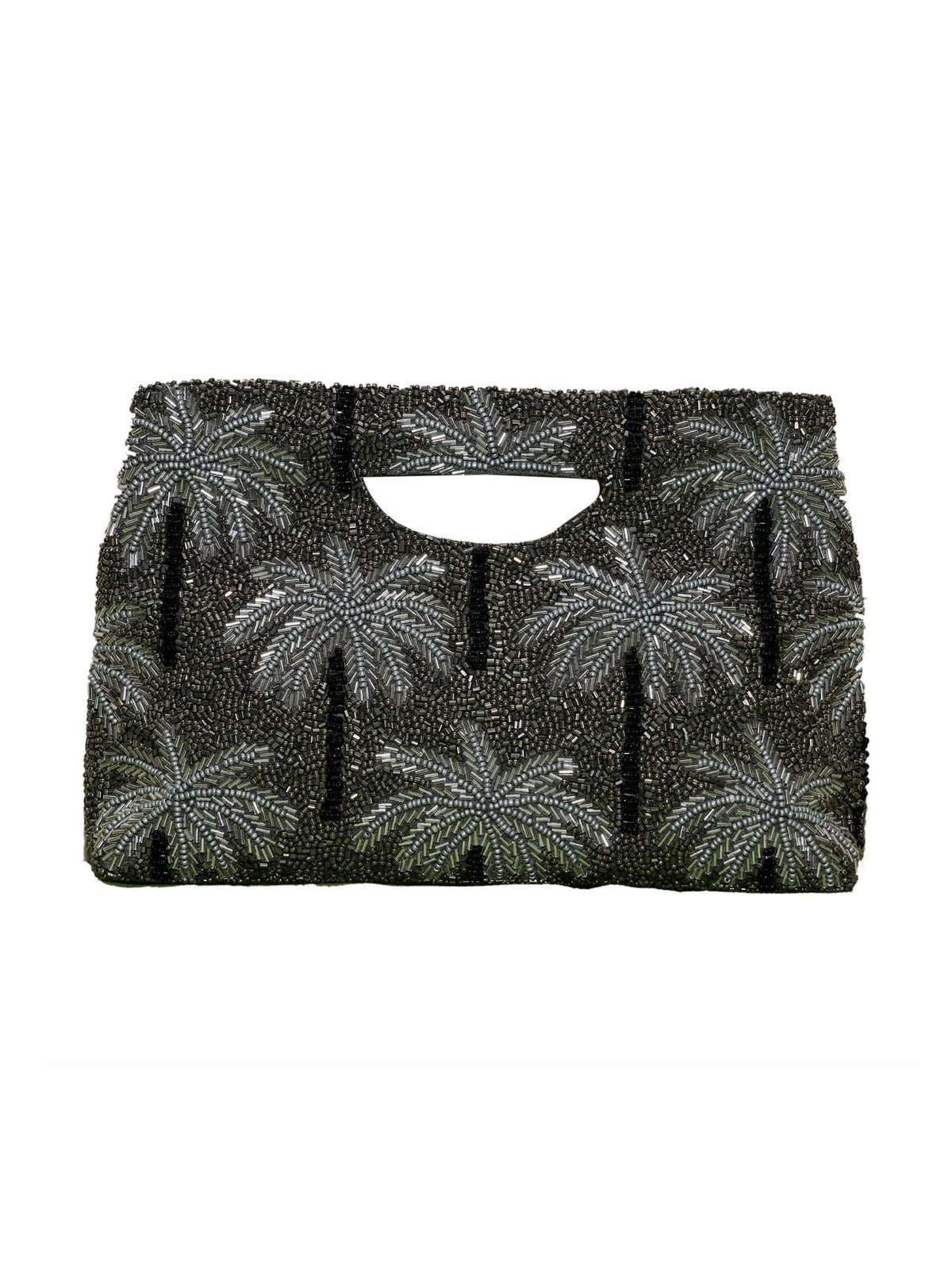 Palm Trees in Pewter Cut Out Clutch