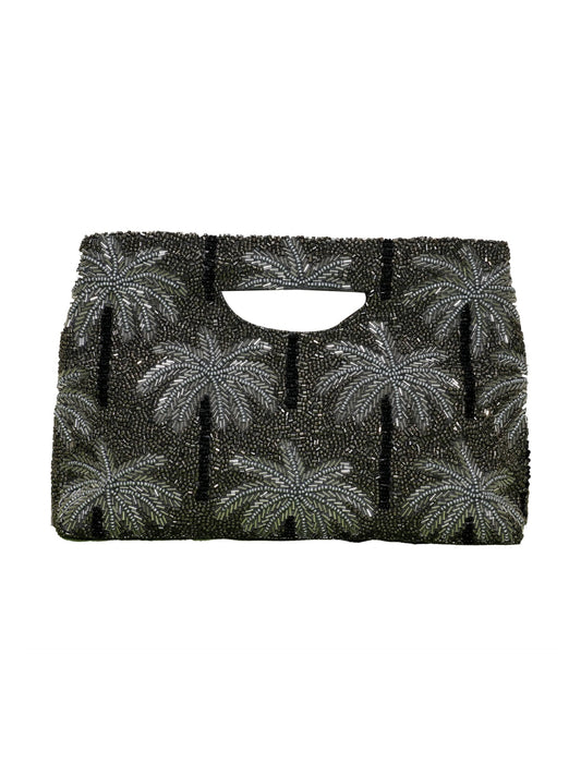 Palm Trees in Pewter Cut Out Clutch
