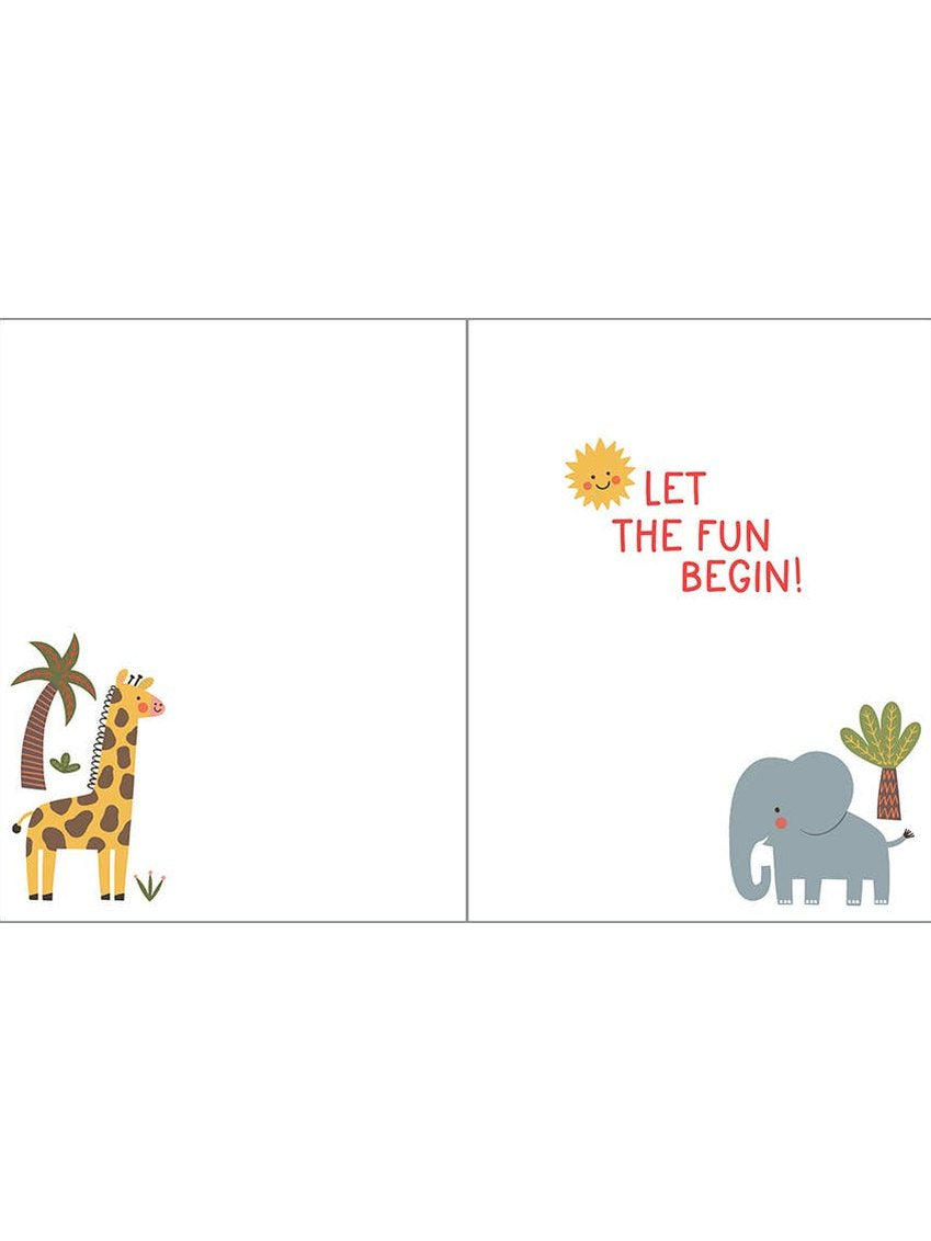 Birthday Greeting Card - Cute Jungle Animals-Kids
