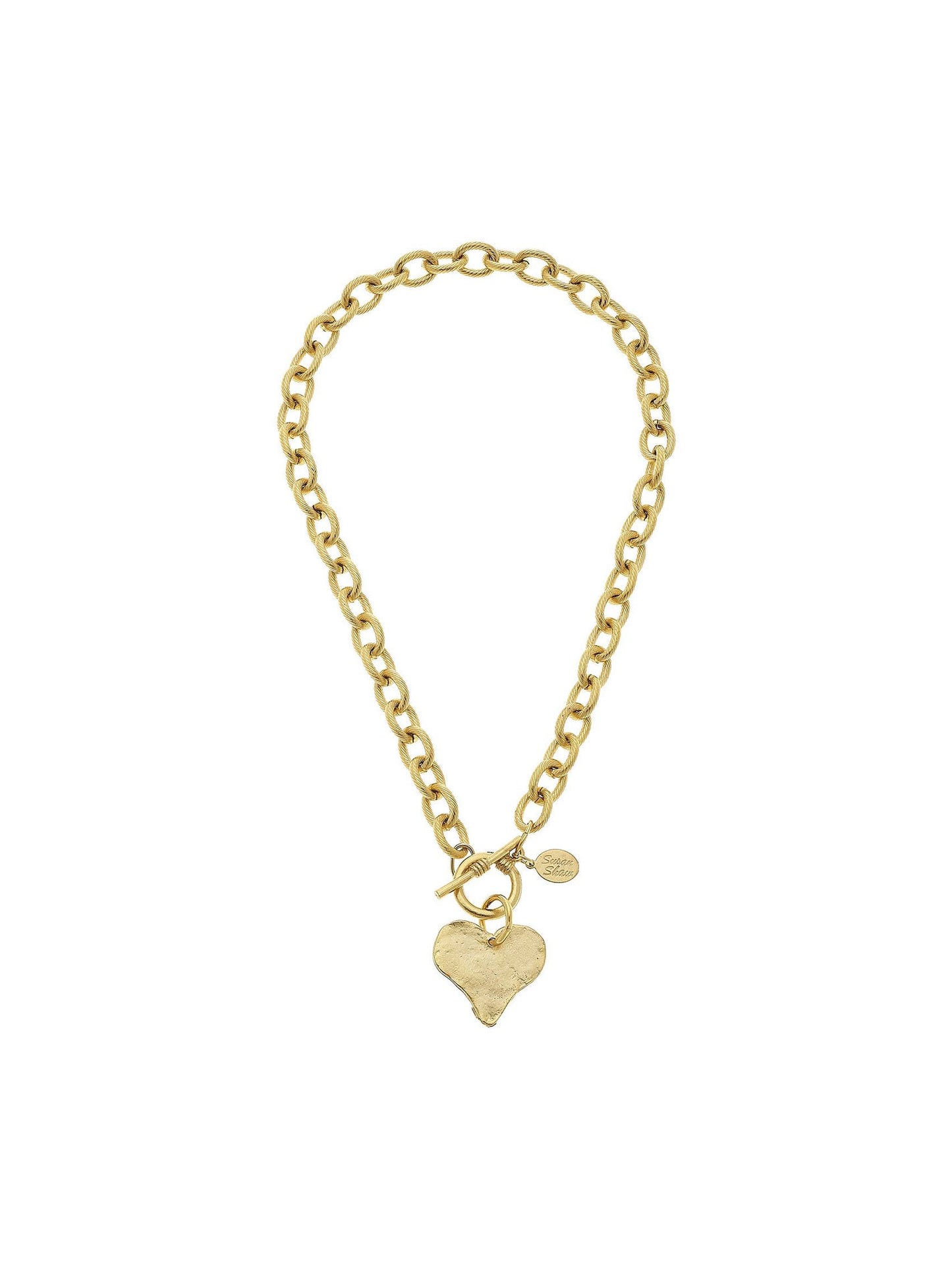 16" Handcast Heart Toggle Necklace