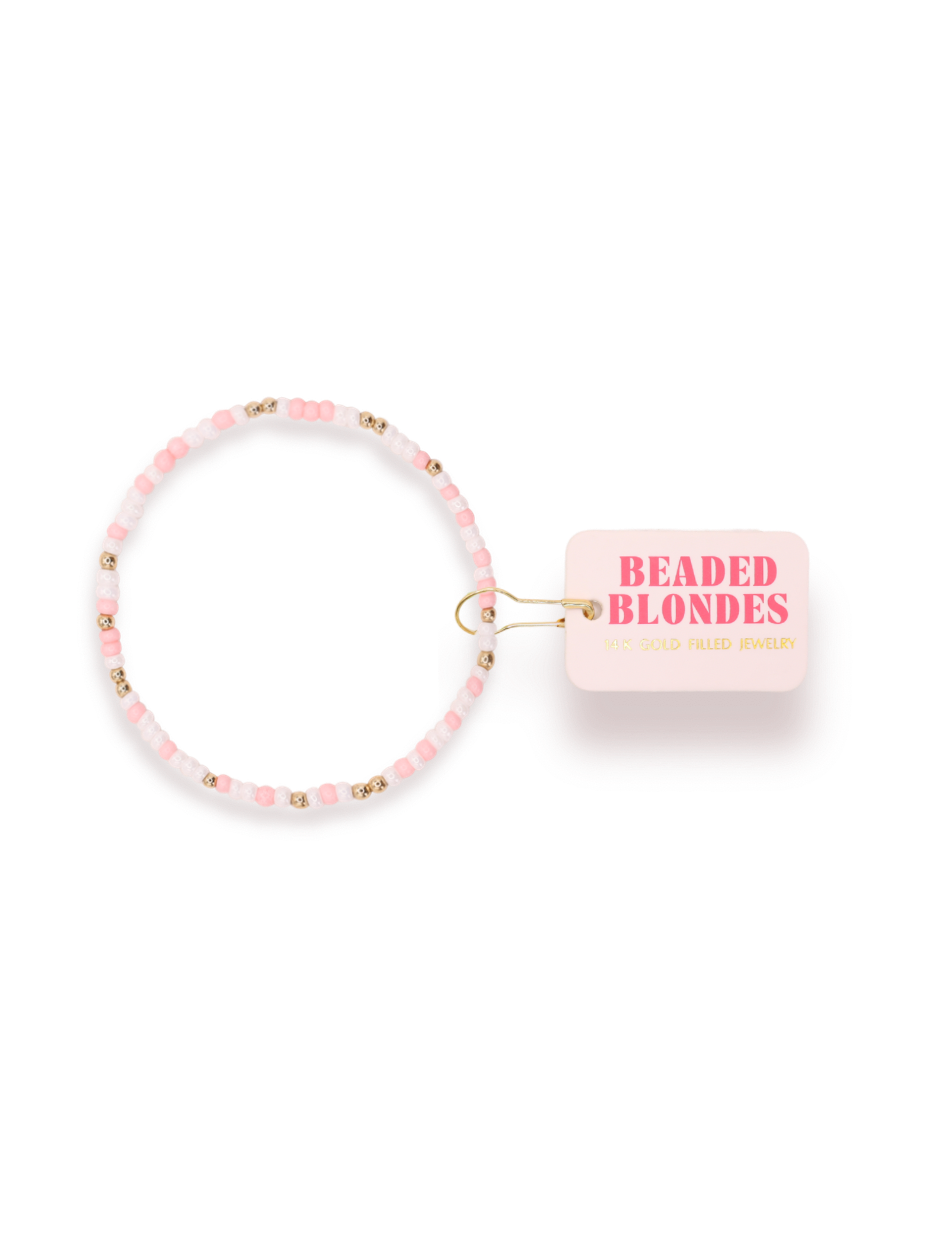 Light Pink & Luster White Sprinkle Bracelet
