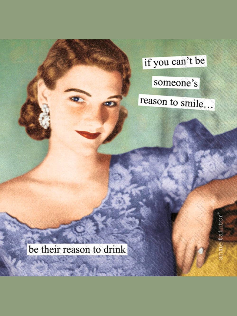 Paper Cocktail Napkins 20 ct Anne Taintor Reason To Smile