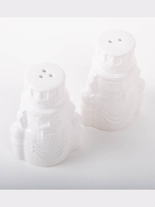 White Nutcracker Ceramic Salt & Pepper Set
