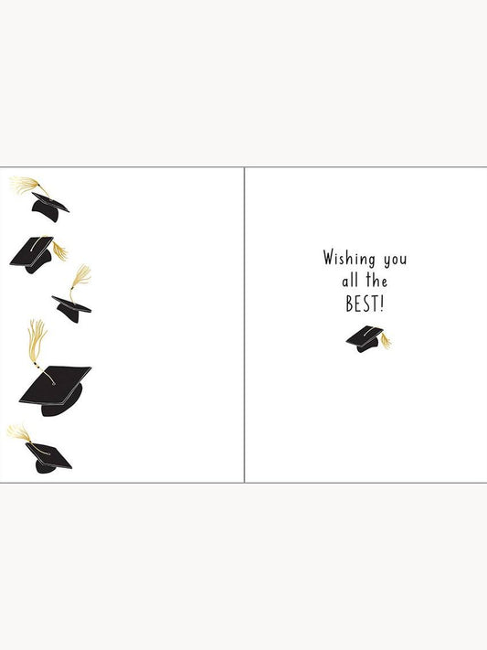 Graduation Greeting Card - Floating Grad Hats